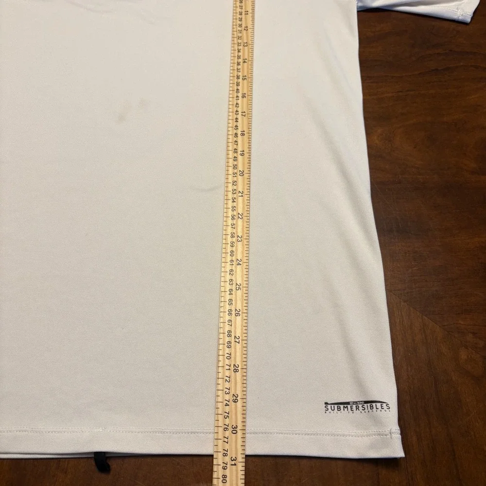 Billabong Submersibles Rash Guard Mens Large White UV Protection Short Sleeve